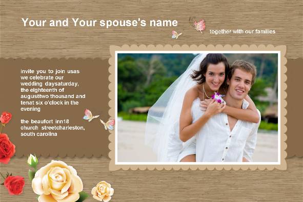 Love & Romantic templates photo templates Wedding Invitation - Romantic